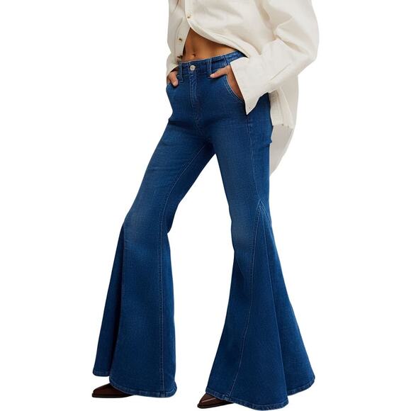 MSRP $128 FREE PEOPLE Marque Flare Jeans SIZE 27 | SAME DAY SHIP or NEXT DAY - Picture 3 of 10